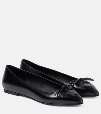 Leather ballet flats