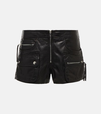 Coria leather cargo shorts