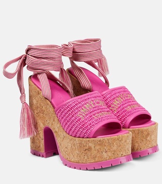 Gal Wedge raffia platform sandals