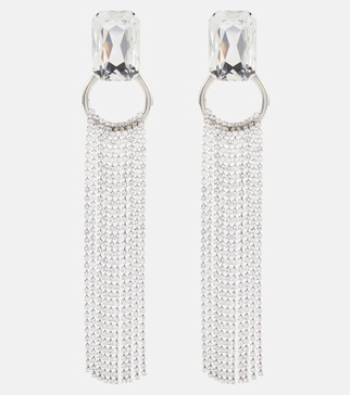 Crystal-embellished drop earrings