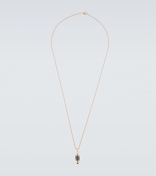 Majesty Bullet 9kt gold pendant necklace with diamonds