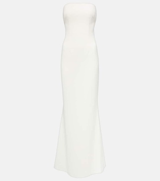 Bridal strapless crêpe gown