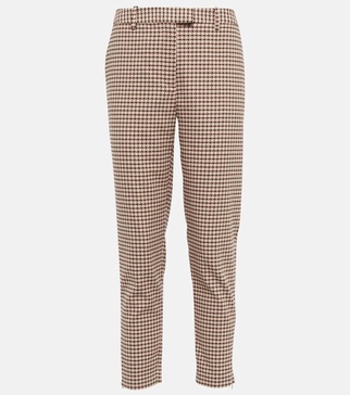 Henri gingham mid-rise slim pants