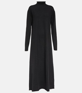 Turtleneck cashmere maxi dress