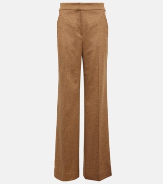 High-rise straight-fit pants