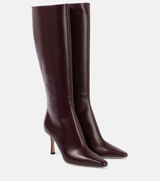 Agathe 85 leather knee-high boots