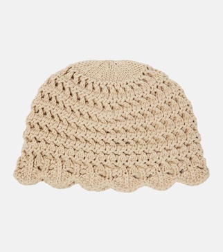 Crochet cotton beanie