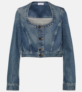 Cropped denim jacket