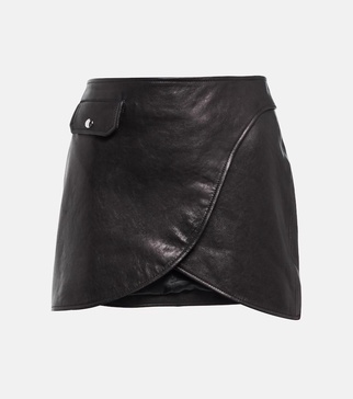 Otis leather miniskirt