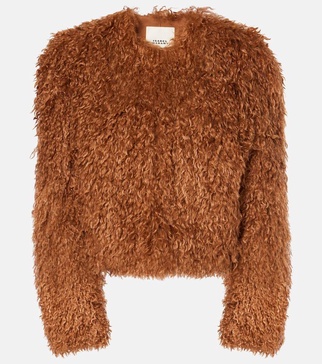 Faustine cropped faux-shearling jacket