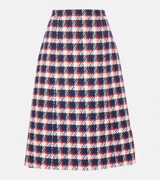 Tweed midi skirt