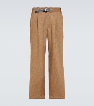 Re Wool tweed wide-leg pants