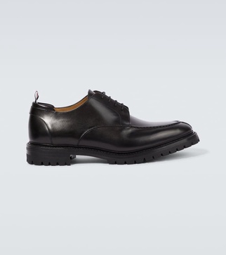 Apron Stitch leather Derby shoes