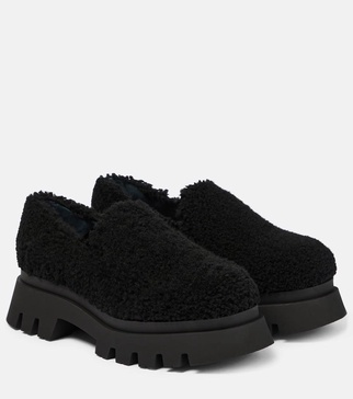 Furry Chic shearling platform loafers