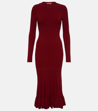 Seyrig ribbed-knit midi dress