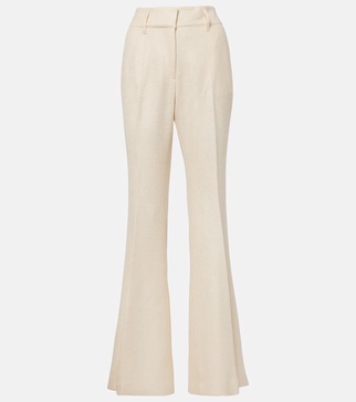 Rhein silk and wool flared pants