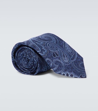 Paisley jacquard silk tie