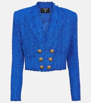 Cropped tweed blazer 