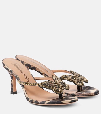 Butterfly 75 leopard-print sandals