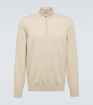 Cashmere half-zip sweater