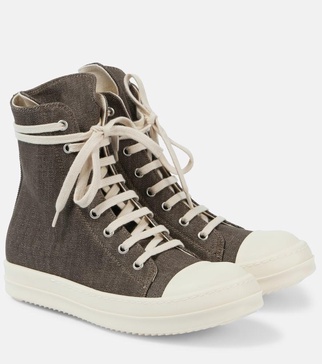 DRKSHDW denim high-top sneakers