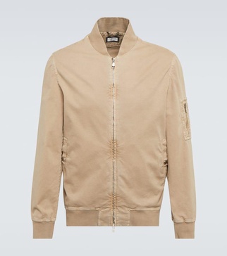 Cotton-blend bomber jacket