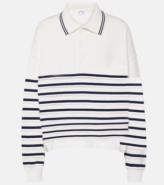 Wonder striped cotton polo sweater