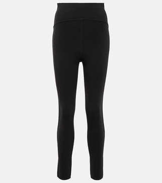 High-rise wool-blend leggings