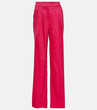 Robinne wide-leg linen-blend pants