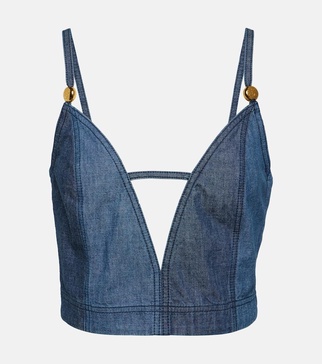 Paula's Ibiza denim crop top