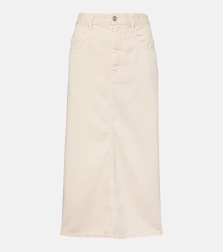 Tilauria denim midi skirt