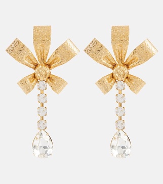 Hollis crystal-embellished drop earrings