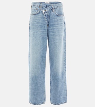 Criss Cross high-rise straight jeans