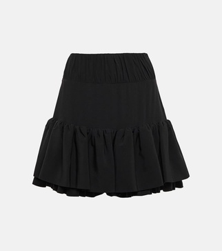 Ruffled high-rise miniskirt