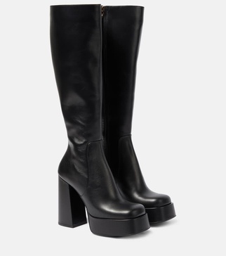 Aevitas leather platform knee-high boots