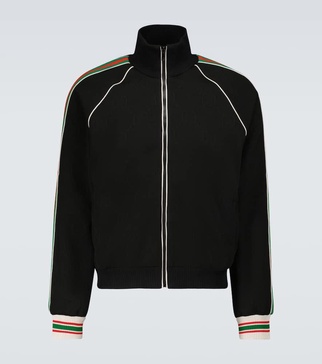 GG jacquard jersey zip jacket