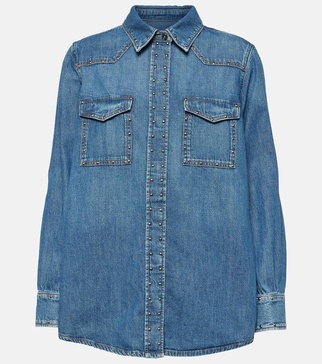 Emilia studded denim shirt