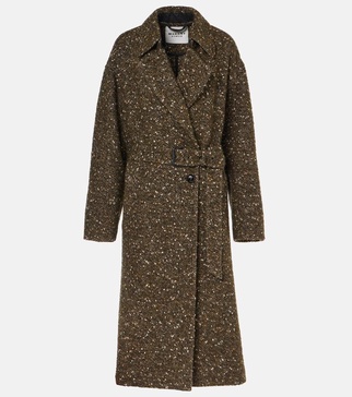 Horia wool-blend wrap coat