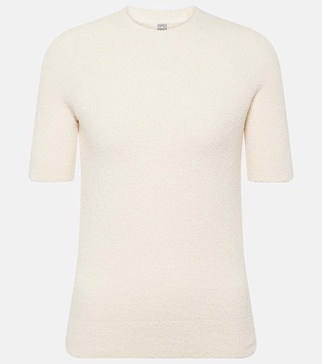 Cotton-blend terry T-shirt