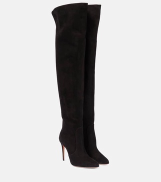 Liaison suede over-the-knee boots