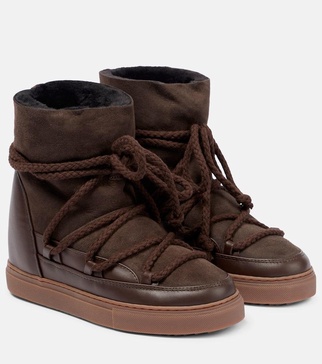 Shearling-lined snow ankle boots