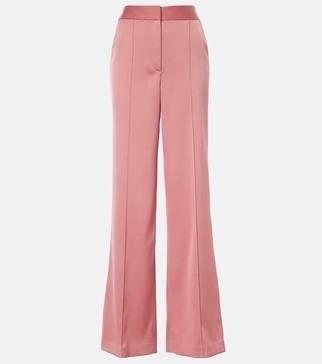 Edia high-rise satin wide-leg pants