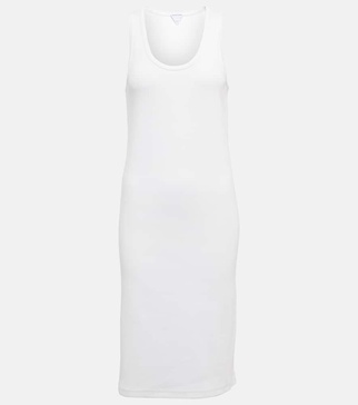 Cotton-blend jersey tank dress