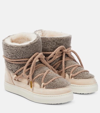 Sneaker Classic shearling and leather ankle boots