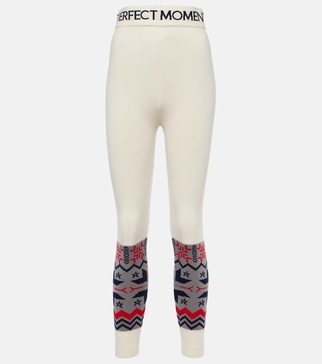 Nordic intarsia wool leggings