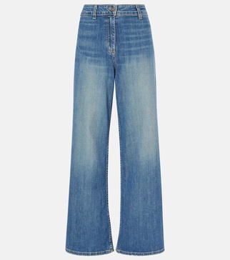 Megan mid-rise wide-leg jeans