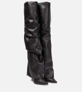 Faux leather boots