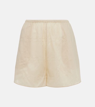 Monogram cotton-blend shorts