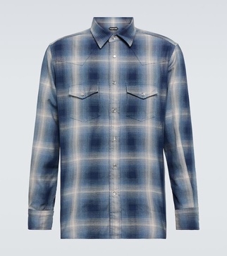 Checked cotton Western shirt