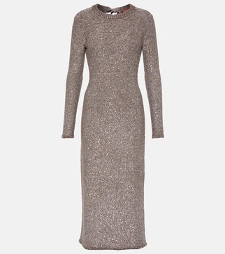 Cindy metallic knit maxi dress